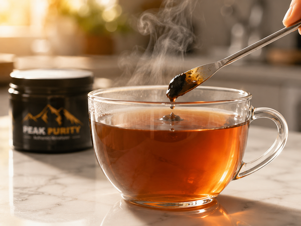 Drop into warm water, coffee, or tea — not boiling